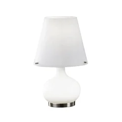 Ade pöytävalaisin, korkeus 33 cm, valkoinen, lasia