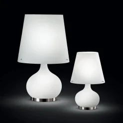 Ade pöytävalaisin, korkeus 33 cm, valkoinen, lasia
