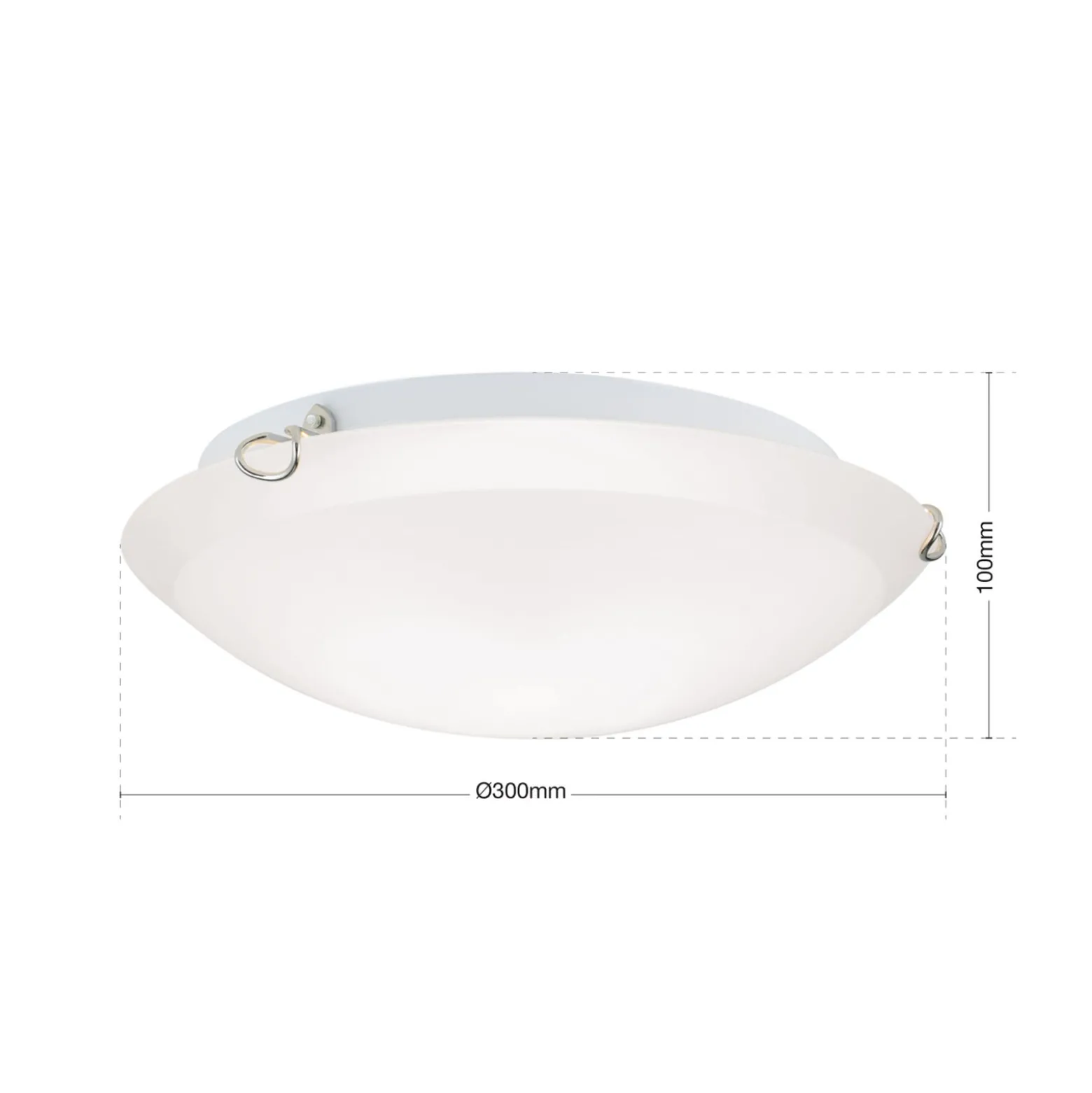 Agada kattovalaisin, opaali lasi, kromi, 30 cm
