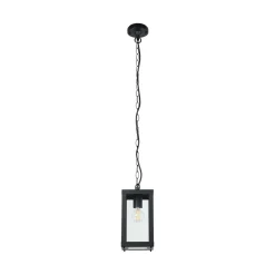Alamonte 1 -ulkoriippuvalaisin, musta, pituus 15 cm, metallia