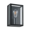 Alamonte-Z-ulkoseinälamppu, musta, korkeus 26 cm, E27-smart