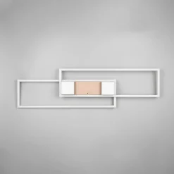 Albany LED-kattovalaisin, ruskea, 100 x 28 cm, alumiini, CCT himmennettävä