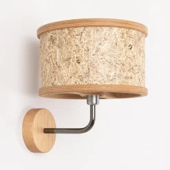 ALMUT 2610 -seinälamppu Ø 25 cm, olki