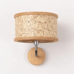 ALMUT 2610 -seinälamppu Ø 25 cm, olki