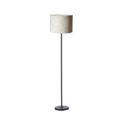Amy-lattiavalaisin, beige/musta, korkeus 150 cm, tekstiili, E27