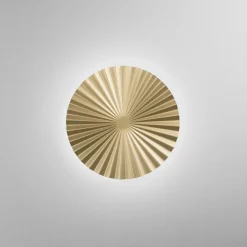 Anadara-LED-seinävalaisin, kullanvärinen, Ø 50 cm, metalli, CCT