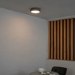 Anga LED ulkokattovalaisin, tummanharmaa, betoni, Ø 24 cm