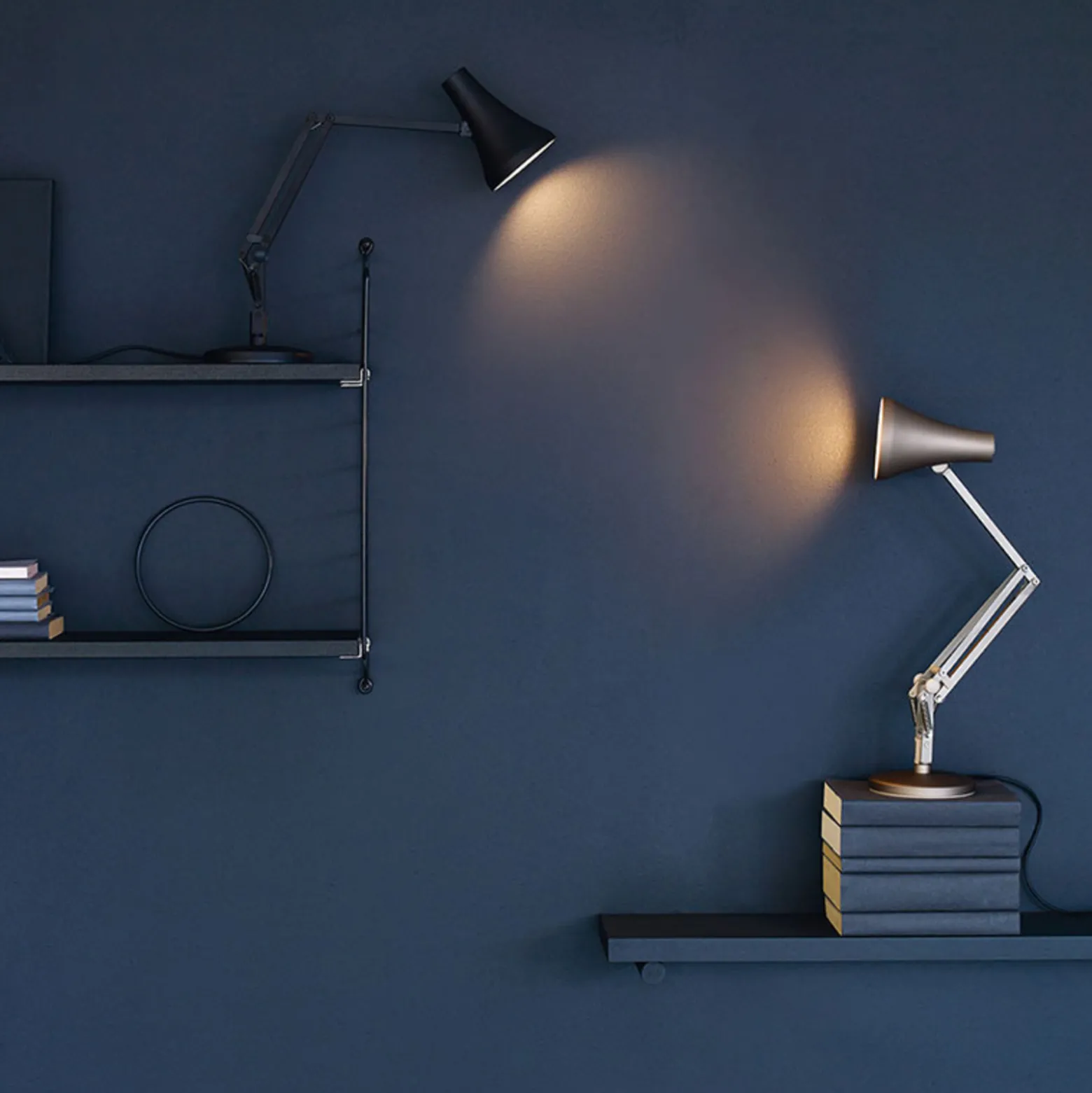 Anglepoise 90 Mini Mini -LED-pöytälamppu musta