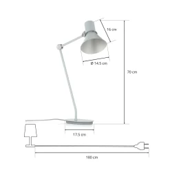 Anglepoise Type 80 -pöytälamppu sumunharmaa