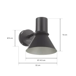 Anglepoise Type 80 W1 seinälamppu, mattamusta