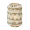 Ano pöytävalaisin, korkeus 35 cm, tekstiili, beige/ruskea