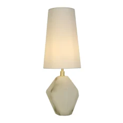 Apex pöytävalaisin, valkoinen/valkoinen, korkeus 55,5 cm, tekstiili/hartsi