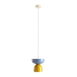 Api-riippuvalaisin, keltainen/sininen, Ø 30 cm, metalli