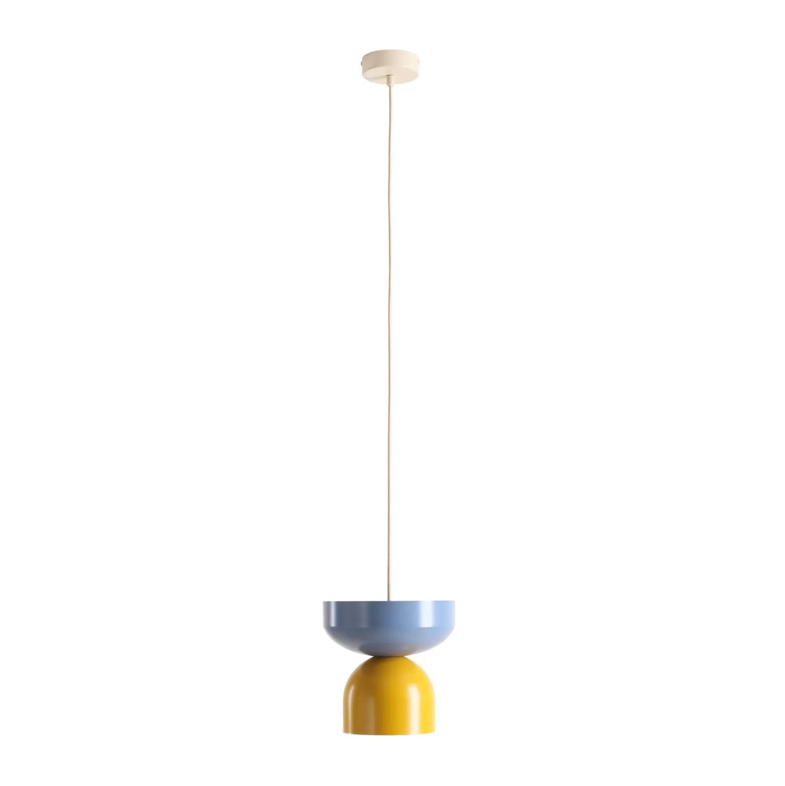 Api-riippuvalaisin, keltainen/sininen, Ø 30 cm, metalli