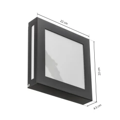 Aqua Legendo Mini LED-ulkoseinävalaisin, antrasiitti
