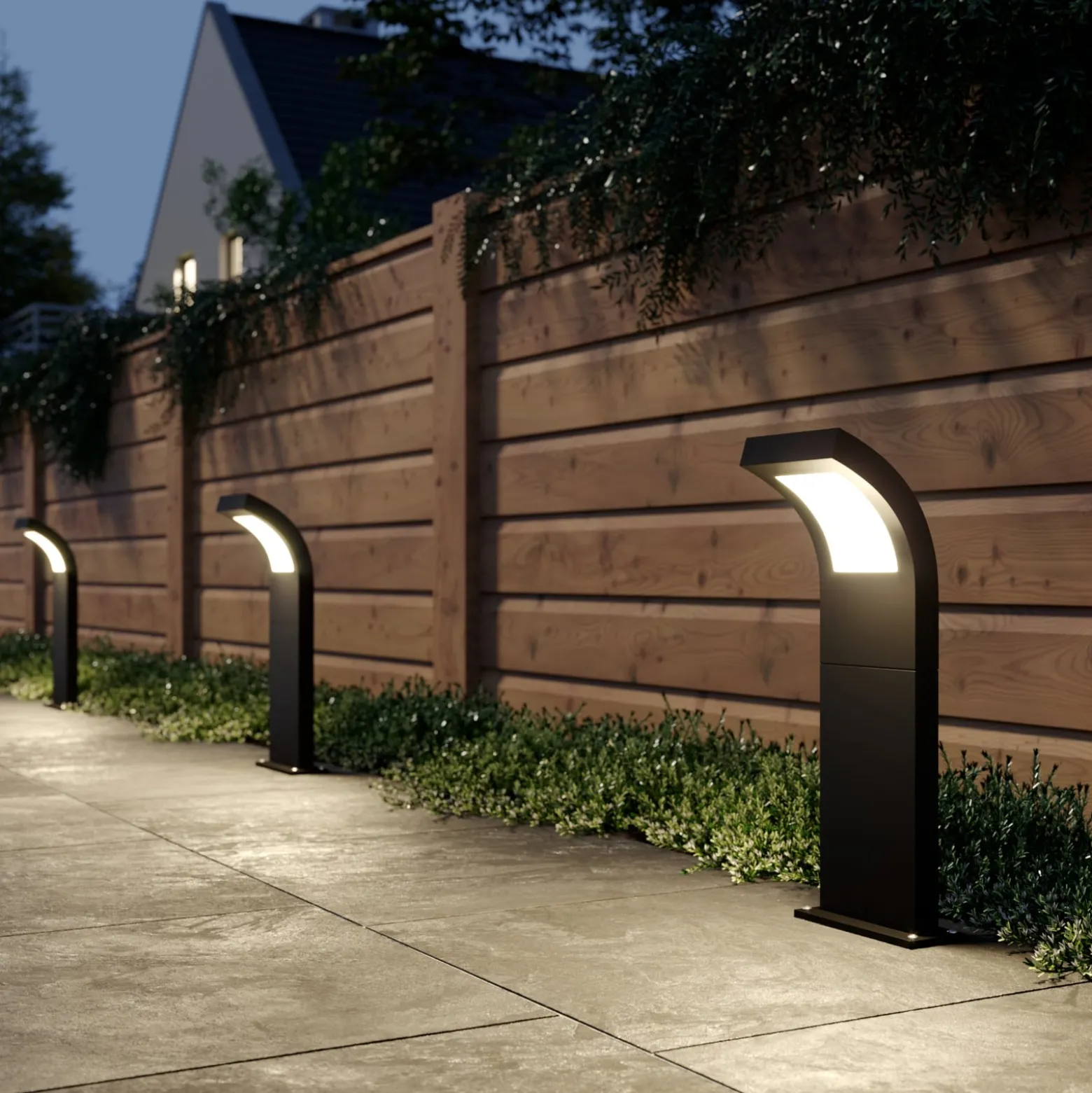 Arcchio Advik LED-pylväsvalaisin, IP65, 60 cm, antrasiitti, metallia