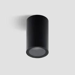 Arcchio alasvalo Olivir, musta, metalli, Ø 6cm, GU10, IP44