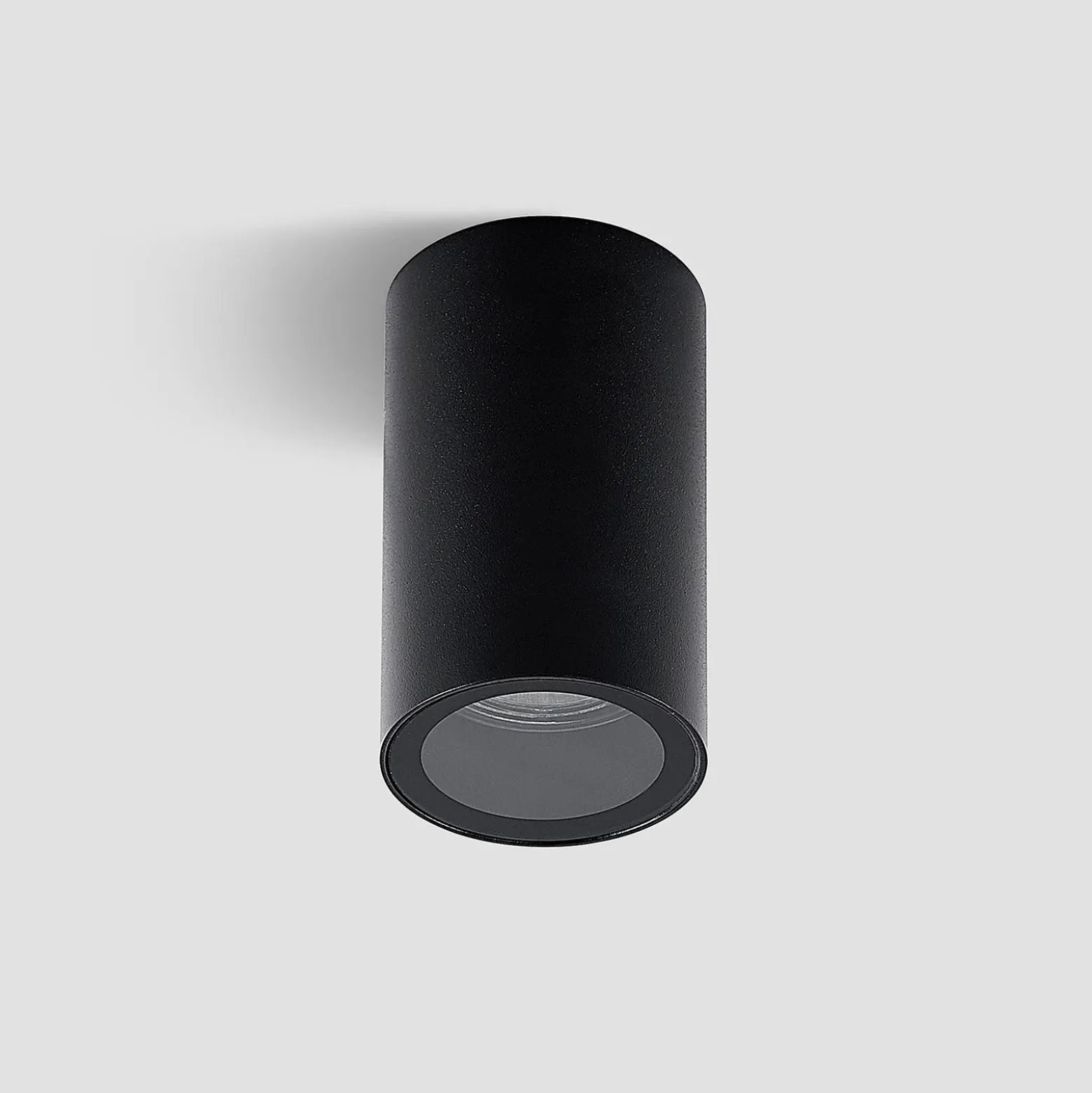 Arcchio alasvalo Olivir, musta, metalli, Ø 6cm, GU10, IP44
