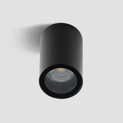 Arcchio alasvalo Olivir, musta, metalli, Ø 6cm, GU10, IP44