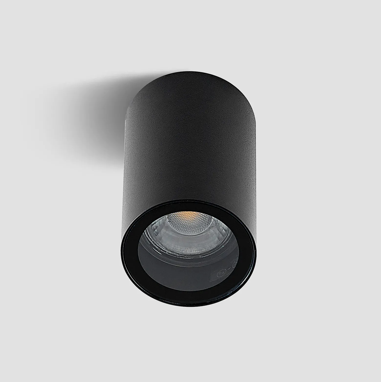 Arcchio alasvalo Olivir, musta, metalli, Ø 6cm, GU10, IP44