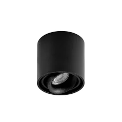 Arcchio alasvalo Walza, musta, metalli, Ø 9.3cm, GU10