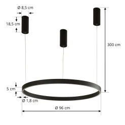 Arcchio Answin LED-riippuvalaisin 70,4 W musta