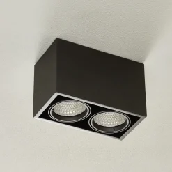 Arcchio Cirdan LED-kattovalaisin, 2-valaisin, musta