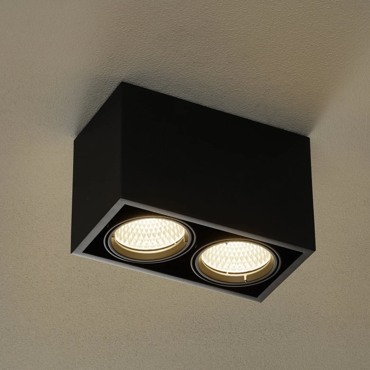 Arcchio Cirdan LED-kattovalaisin, 2-valaisin, musta