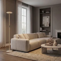 Arcchio Frile LED-lattiavalaisin, beige, korkeus 190 cm, himmennettävä