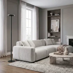 Arcchio Frile LED-lattiavalaisin, musta, korkeus 190 cm, himmennettävä