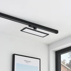 Arcchio Hairis 3-vaiheinen LED-paneeli, 30 cm, musta, 4000 K