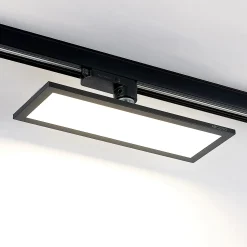 Arcchio Hairis 3-vaiheinen LED-paneeli, 30 cm, musta, 4000 K