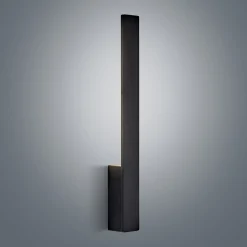 Arcchio Ivano LED-seinävalaisin, 42,5 cm, musta, metallia