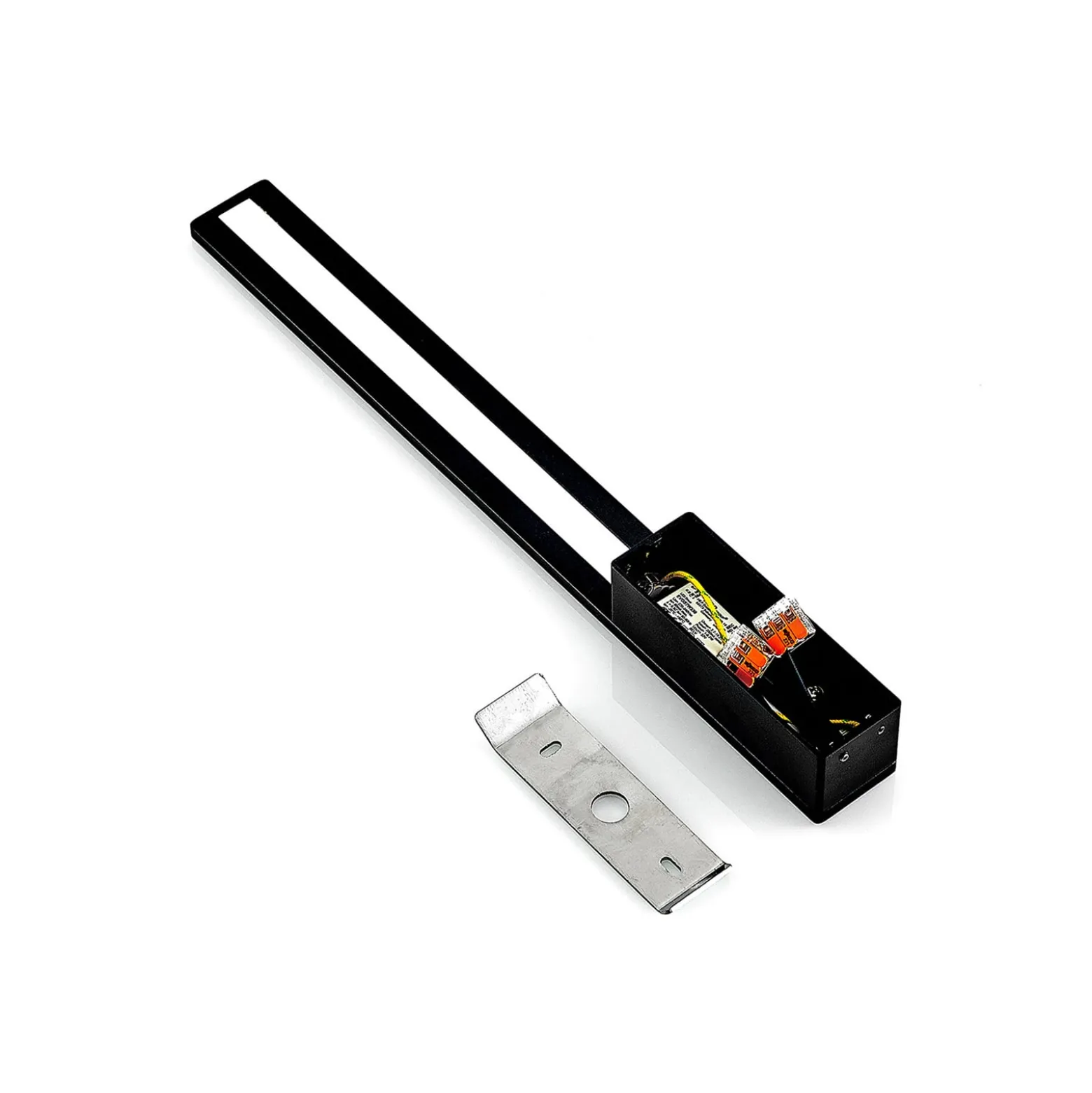 Arcchio Ivano LED-seinävalaisin, 42,5 cm, musta, metallia