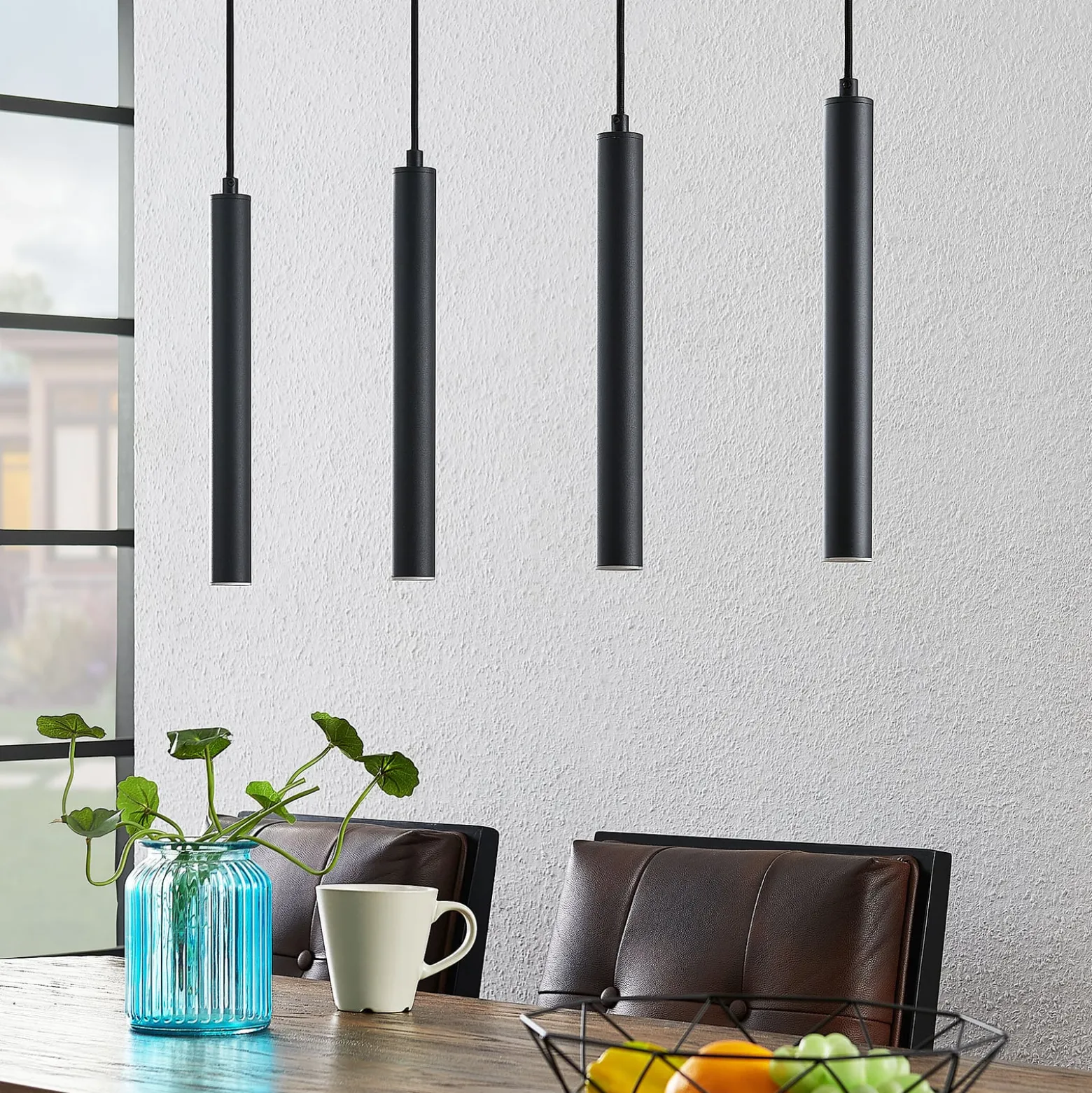 Arcchio Kammeron LED-riippuvalaisin, musta, metalli, 80 cm