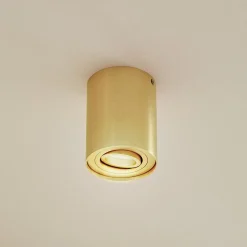 Arcchio kattovalaisin Jolina, pyöreä, kultainen, 13 cm, metallia