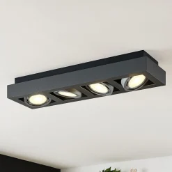 Arcchio kattovalaisin Ronka, 65 cm, 4-valo, harmaa, GU10