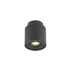 Arcchio kattovalaisin Walisa, Ø 10 cm, musta, metalli, GU10