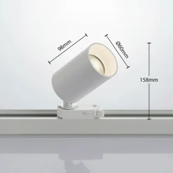 Arcchio-kiskovalaisin Brinja, valkoinen, Ø 6 cm, 3-vaiheinen, GU10