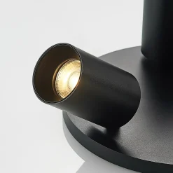 Arcchio-kohdevalaisimen Brinja, musta, pyöreä, Ø 6 cm, 3-lamppuinen, GU10