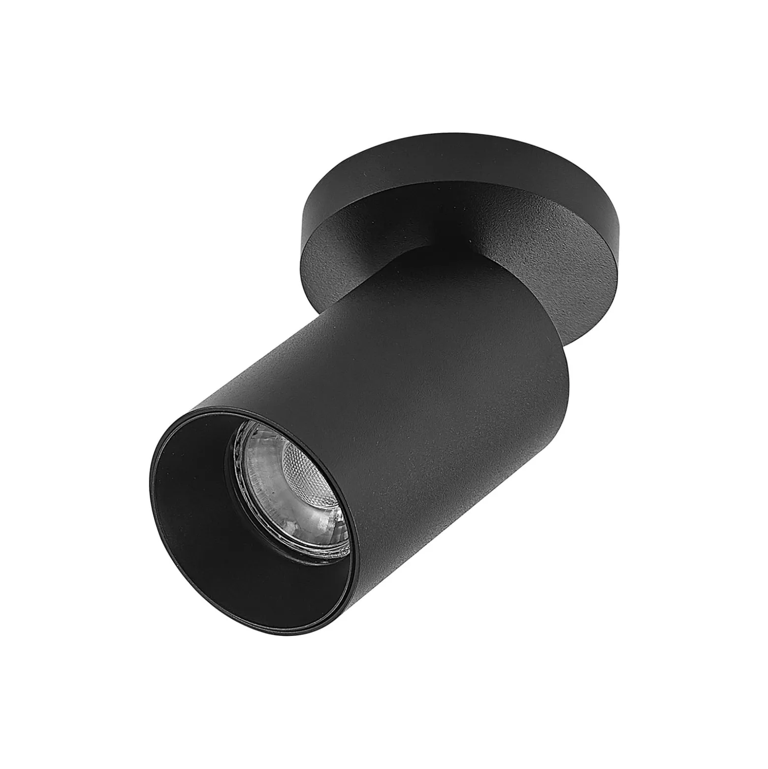 Arcchio-kohdevalaisimen Brinja, musta, pyöreä, korkeus 12 cm, halkaisija 6 cm