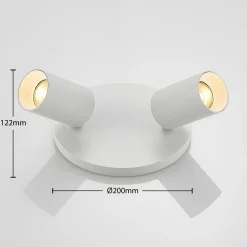 Arcchio kohdevalaisimen Brinja, valkoinen, pyöreä, Ø 6 cm, 2-lamppuinen, GU10