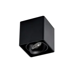 Arcchio Kubika alasvalo, 9 cm, musta, 1-valo, metallia