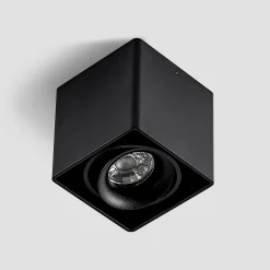 Arcchio Kubika alasvalo, 9 cm, musta, 1-valo, metallia