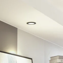 Arcchio LED-alasvalo Aryx, musta, 3 000K