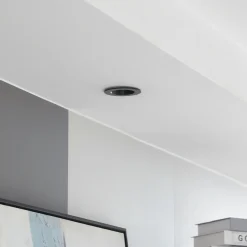 Arcchio LED-alasvalo Aryx, musta, 3 000K