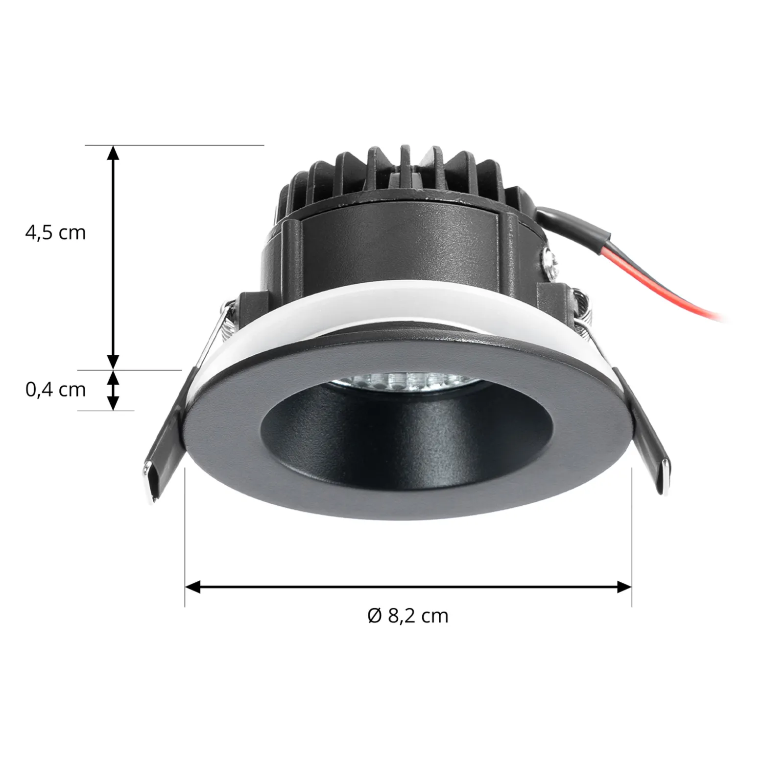 Arcchio LED-alasvalo Aryx, musta, 3 000K