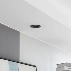 Arcchio LED-alasvalo Aryx, musta, 2700K