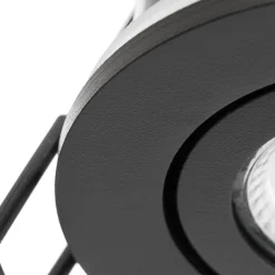 Arcchio LED-alasvalo Eliar pyöreä musta CCT kääntyvä