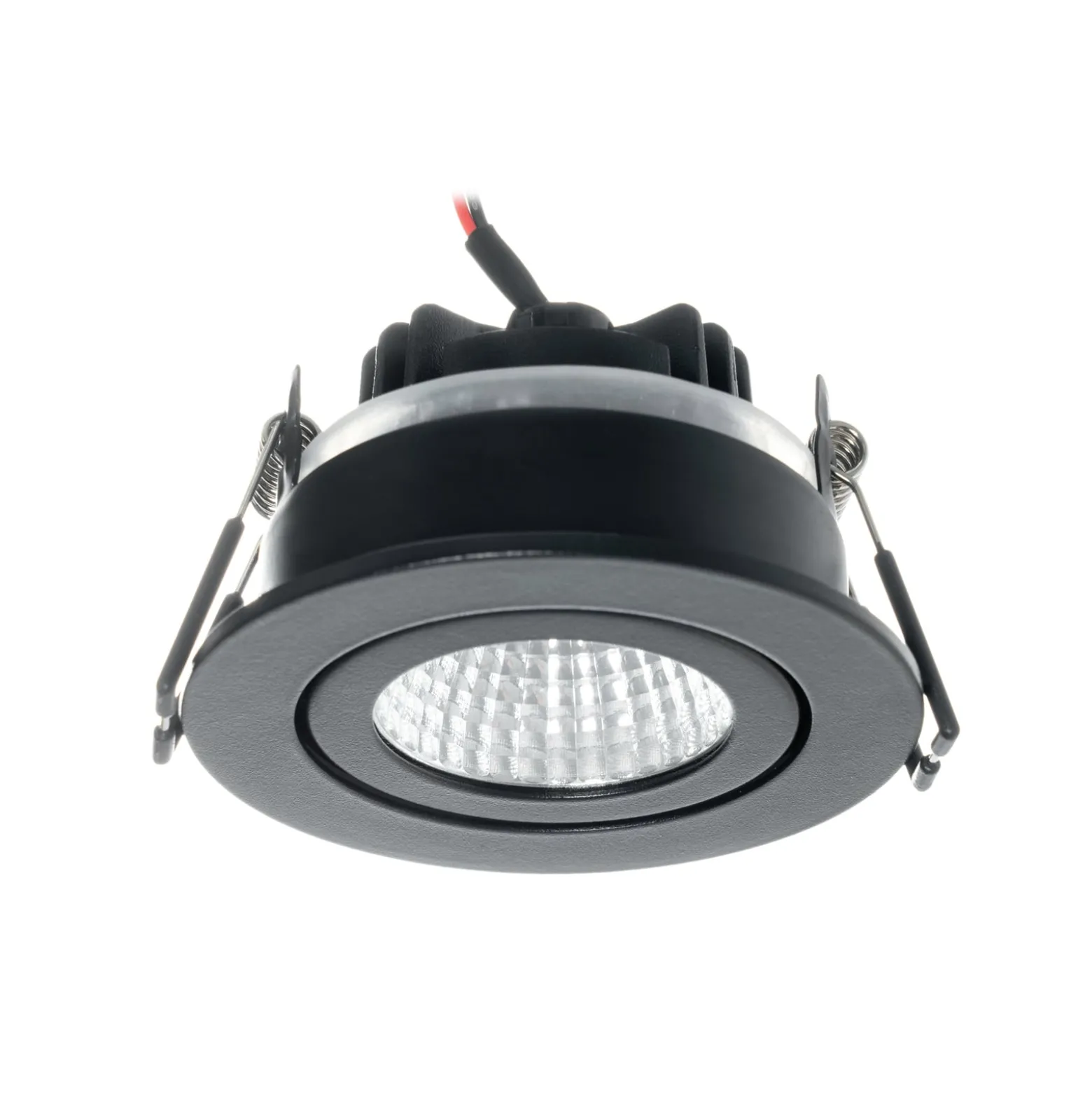 Arcchio LED-alasvalo Jyra, musta, 4000K